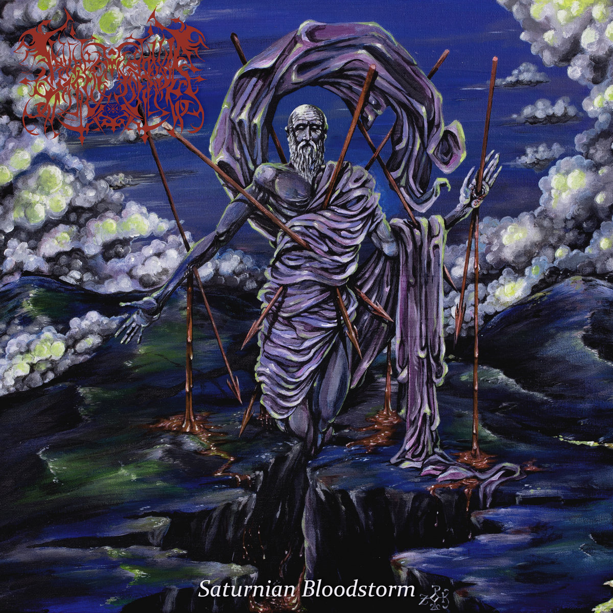 Album cover for Saturnian Bloodstorm by Lamp Of Murmuur